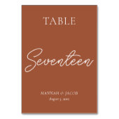 テラコッタ結婚の十七 テーブルナンバー (裏面)