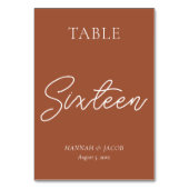 テラコッタ結婚の十六 テーブルナンバー (裏面)