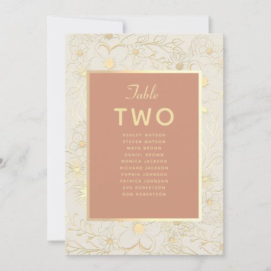 テラコッタ結婚の座席表 (正面)