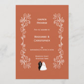 テラコッタ結婚の教会プログラム新郎新婦 プログラム (正面)