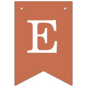 テラコッタ結婚の新郎新婦の名前のシンプルブラウン バンティングフラッグ (第2の旗)