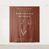 テラコッタ結婚の木綿花へようこそ タペストリー (正面)