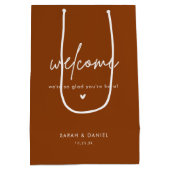 テラコッタ結婚の歓迎の好意メディア抱き枕 ミディアムペーパーバッグ (裏面)