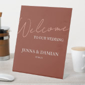 テラコッタ結婚の歓迎サイン 台座サイン (インサイチュ)