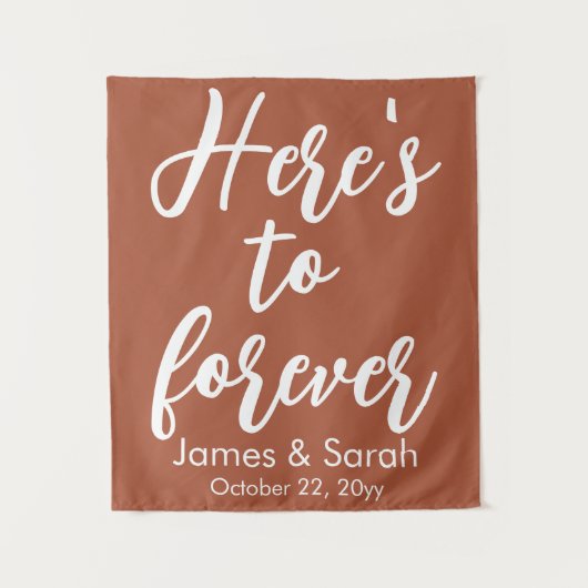 テラコッタ結婚の背景ここに永遠の支柱がある タペストリー (正面)