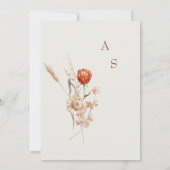 テラコッタ結婚の詳細の囲い 招待状 (裏面)