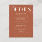 テラコッタ結婚の詳細エンクロージャカード エンクロージャーカード (正面)