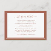 テラコッタ結婚の詳細カード エンクロージャーカード (正面)