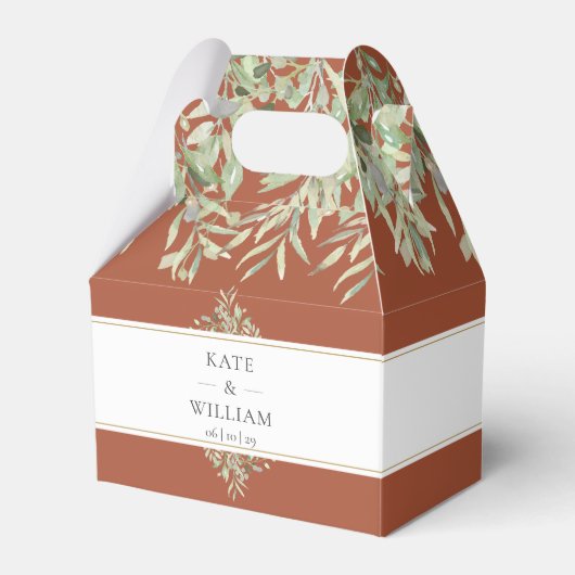 テラコッタ結婚グリーンリーありがとう フェイバーボックス (正面サイド)