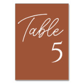 テラコッタ結婚ス テーブルナンバー (正面)