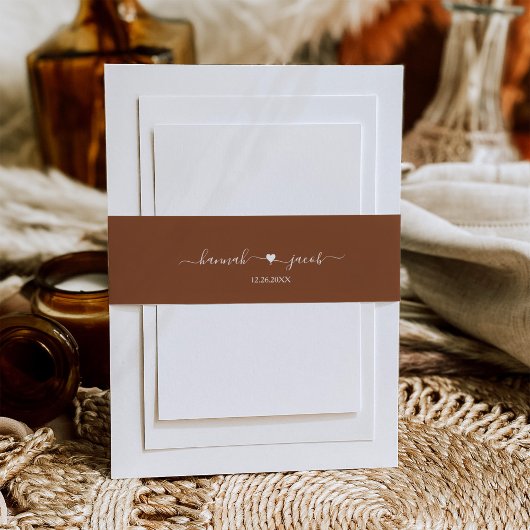 テラコッタ結婚ス 招待状ベリーバンド