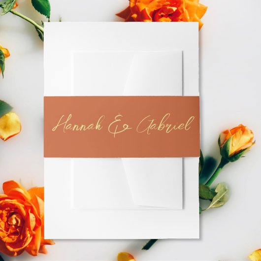 テラコッタ結婚ス 招待状ベリーバンド