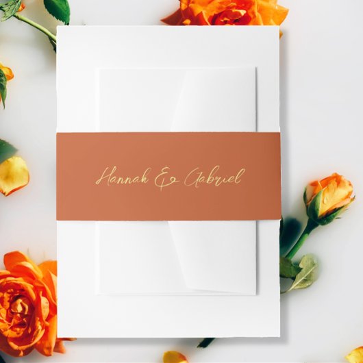 テラコッタ結婚ス 招待状ベリーバンド