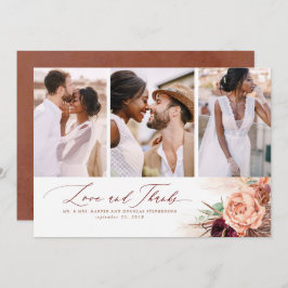 テラコッタ結婚トロピカル サンキューカード