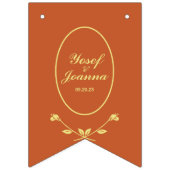 テラコッタ結婚バラの旗の旗 バンティングフラッグ (第1の旗)