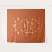 テラコッタ結婚バラの背景 タペストリー (正面(横))