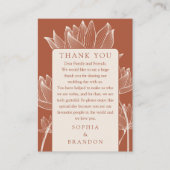 テラコッタ結婚フローラありがとう プレイスカード (正面)