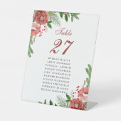 テラコッタ結婚フローラのゲスト名テーブル番号 台座サイン (正面)