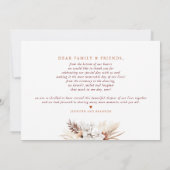 テラコッタ結婚フローラの写真コラージュ サンキューカード (裏面)