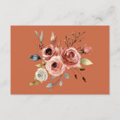 テラコッタ結婚フローラの囲い エンクロージャーカード (裏面)