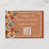 テラコッタ結婚フローラの詳細QR エンクロージャーカード (裏面)