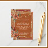 テラコッタ結婚フローラの詳細QR エンクロージャーカード