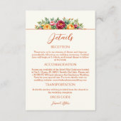 テラコッタ結婚フローラ詳細エンクロージャカード エンクロージャーカード (正面)