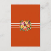 テラコッタ結婚フローラ詳細エンクロージャカード エンクロージャーカード (裏面)