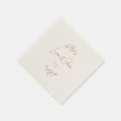 テラコッタ結婚フローラ スタンダードカクテルナプキン (角)