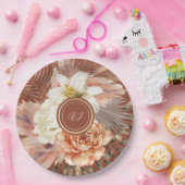 テラコッタ結婚フローラ ペーパープレート (パーティー)