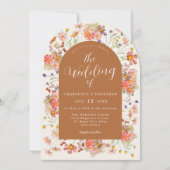 テラコッタ結婚フローラ 招待状 (正面)