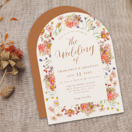 テラコッタ結婚フローラ 招待状