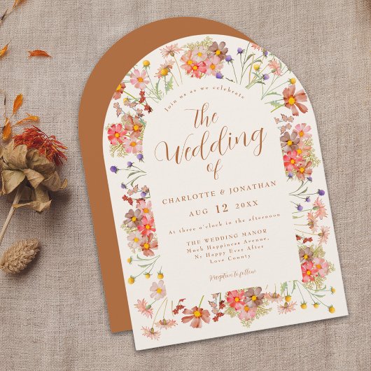 テラコッタ結婚フローラ 招待状