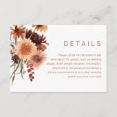 テラコッタ結婚ボホの結婚詳細 エンクロージャーカード (正面)