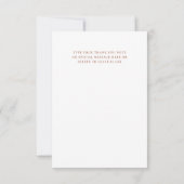 テラコッタ結婚式の日ありがとうフラットノートカード 招待状 (裏面)