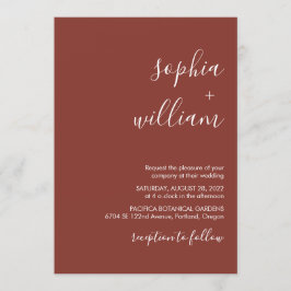 テラコッタ結婚式招待状 招待状