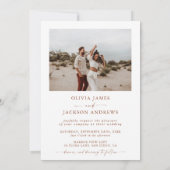 テラコッタ結婚式招待状 | Boho Photo 結婚's 招待状 (裏面)