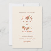 テラコッタ結婚砂漠の儀式招待状 招待状 (正面)