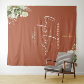 テラコッタ緑のバプテスマ写真の背景 タペストリー (インサイチュ(横))