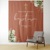 テラコッタ緑のバプテスマ写真の背景 タペストリー (インサイチュ)