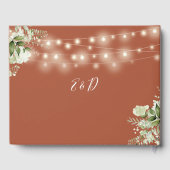 テラコッタ緑の文字列のラ結婚イツ ゲストブック (裏面)