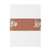 テラコッタ緑の文字列のラ結婚イツ 招待状ベリーバンド (裏面例)