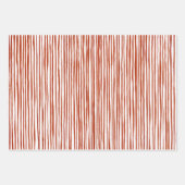 テラコッタ自然トーン水彩模様ラピン ラッピングペーパーシート (正面3)