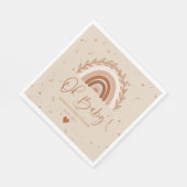 テラコッタ自然ボホレインボーテーブルナプキンズ スタンダードランチョンナプキン (角)