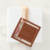 テラコッタ自然ヴィンテージ結婚式 フェイバータグ (インサイチュ)