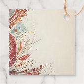 テラコッタ自然ヴィンテージ結婚式 フェイバータグ (裏面)