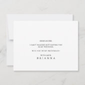 テラコッタ花嫁メイド提案ノートカード ノートカード (裏面)