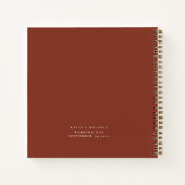 テラコッタ花模様レズ結婚ビアンズゲストブック ノートブック (裏面)