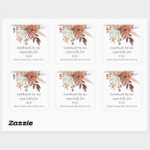 テラコッタ花模様特にあなたのために手作り スクエアシール (シート)