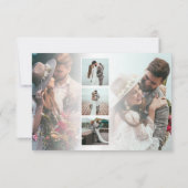 テラコッタ花模様5結婚写真の愛感謝してい ノートカード (裏面)